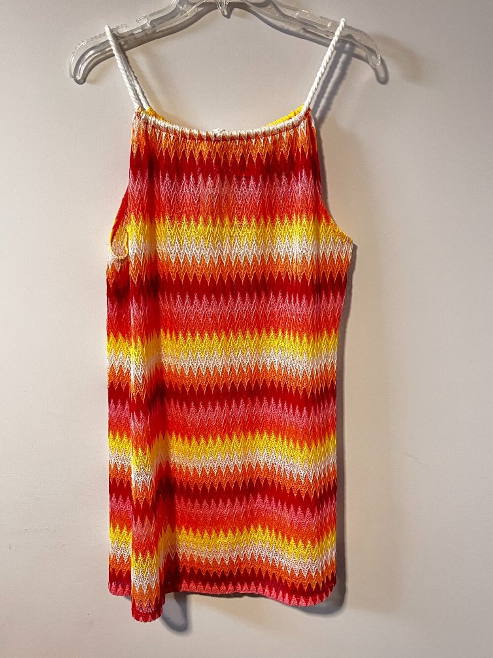 C&C California‎ Vibrant Chevron Stripe Halter Top, Swim Cover-Up / Dress S